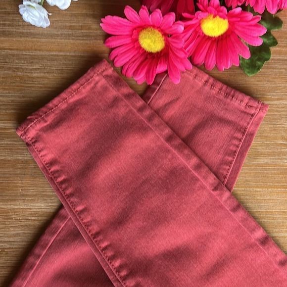 SO high rise burnt orange twill legging skinny pants juniors size 7/28W - Picture 8 of 13